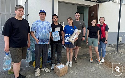 Гуманитарная помощь пострадавшим дома на Блинова