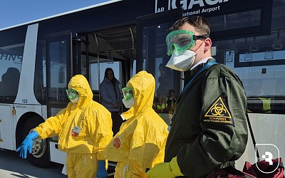 Exercises at Gagarin airport